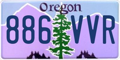 OR license plate 886VVR