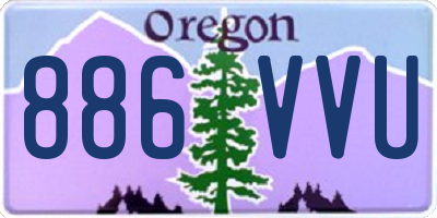 OR license plate 886VVU