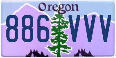 OR license plate 886VVV