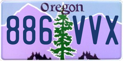 OR license plate 886VVX
