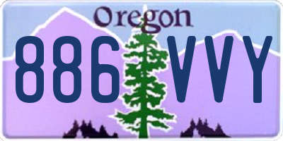 OR license plate 886VVY