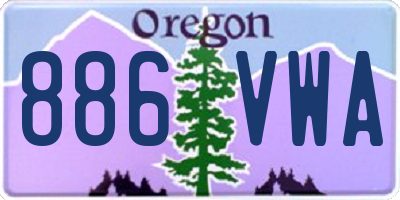 OR license plate 886VWA