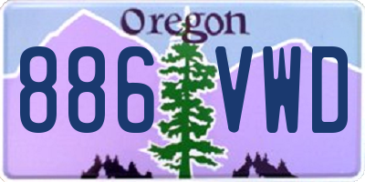 OR license plate 886VWD