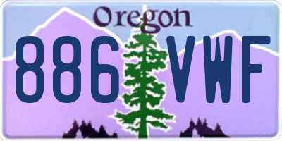 OR license plate 886VWF
