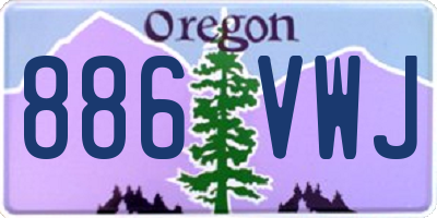 OR license plate 886VWJ