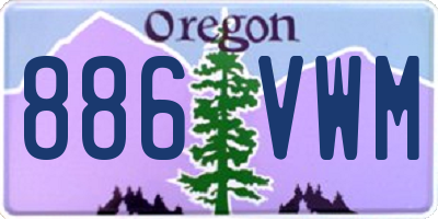 OR license plate 886VWM
