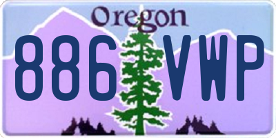 OR license plate 886VWP