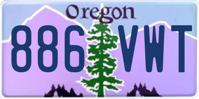 OR license plate 886VWT