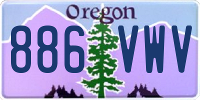 OR license plate 886VWV