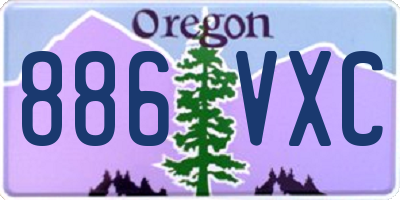 OR license plate 886VXC