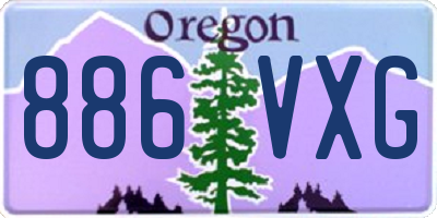 OR license plate 886VXG