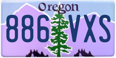 OR license plate 886VXS