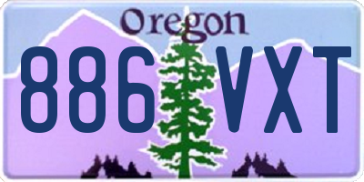 OR license plate 886VXT