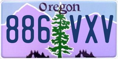 OR license plate 886VXV