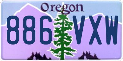 OR license plate 886VXW