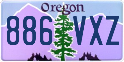OR license plate 886VXZ