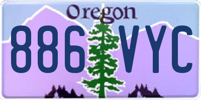 OR license plate 886VYC