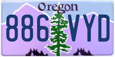 OR license plate 886VYD