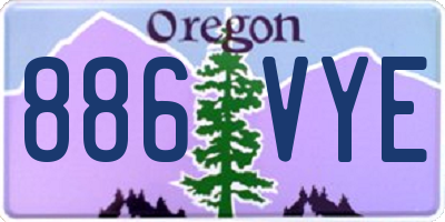 OR license plate 886VYE