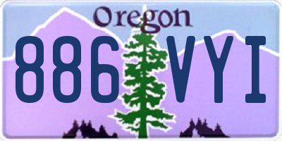 OR license plate 886VYI