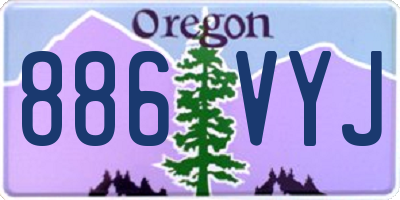 OR license plate 886VYJ
