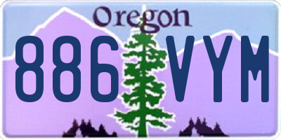 OR license plate 886VYM