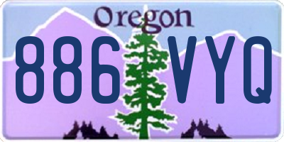 OR license plate 886VYQ