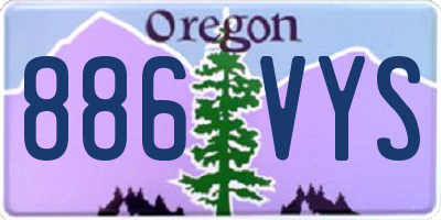 OR license plate 886VYS