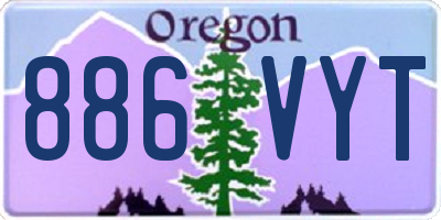 OR license plate 886VYT