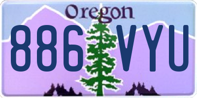 OR license plate 886VYU