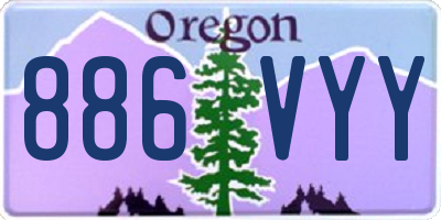 OR license plate 886VYY