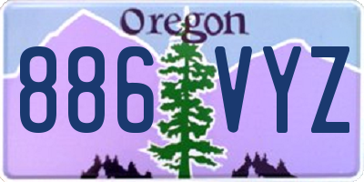 OR license plate 886VYZ