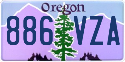 OR license plate 886VZA