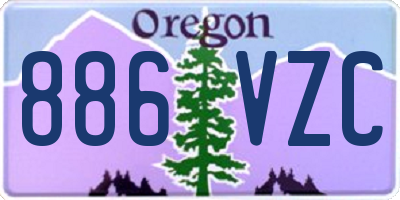 OR license plate 886VZC
