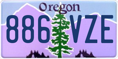 OR license plate 886VZE