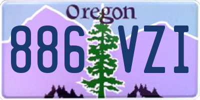 OR license plate 886VZI