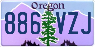 OR license plate 886VZJ