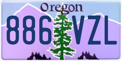 OR license plate 886VZL