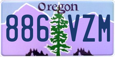 OR license plate 886VZM