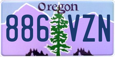 OR license plate 886VZN