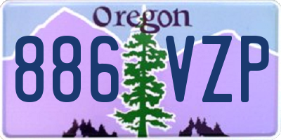 OR license plate 886VZP