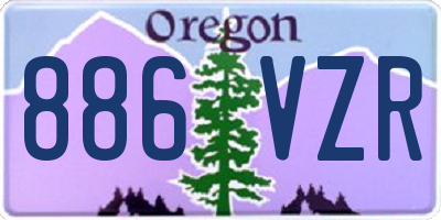OR license plate 886VZR