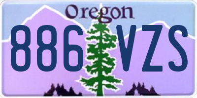 OR license plate 886VZS