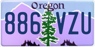 OR license plate 886VZU