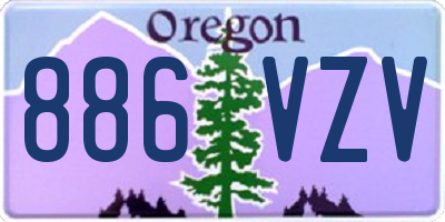 OR license plate 886VZV