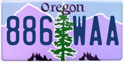 OR license plate 886WAA