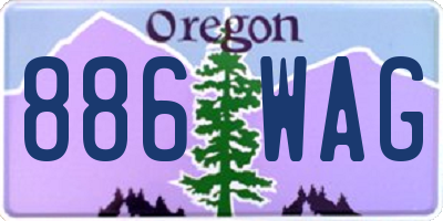 OR license plate 886WAG
