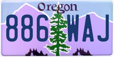 OR license plate 886WAJ