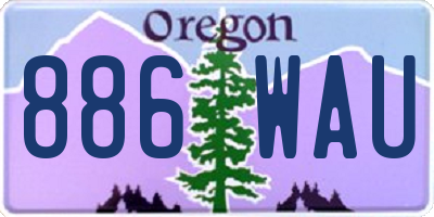 OR license plate 886WAU