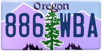 OR license plate 886WBA